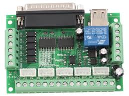 Mach3 5 Axis CNC Breakout Board for Stepper Motor Drivers Parallel Port Interface